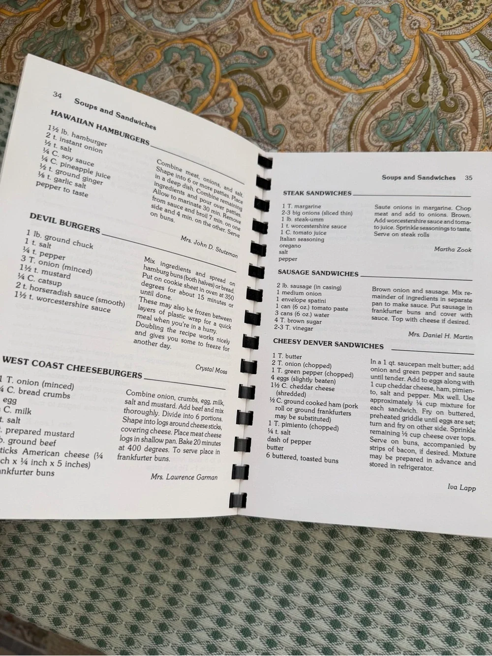 Vintage Spiral Bound Cookbook ‘The Home Style Cookbook’ Linville Hill Mennonite
